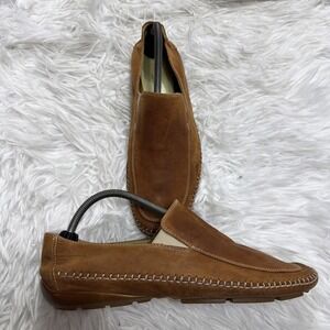 BRUNO MAGLI Sheepskin Leather Driving Loafers Shoes 9 Handmade Italy Tan Brown